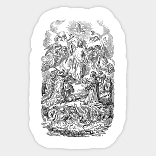 Jesus Revived with Saints Sticker